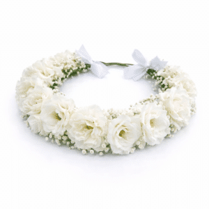 זר לראש - ליזיאנטוס - לבן