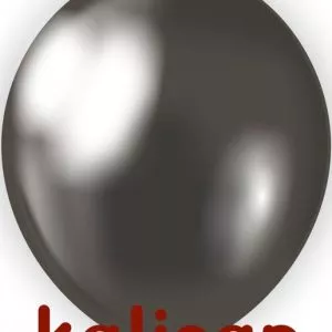 בלון הליום גומי - כרום - אפור שחור