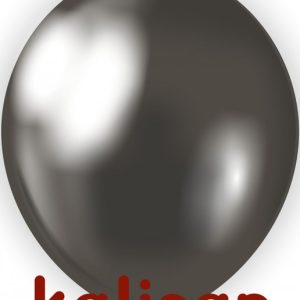 בלון הליום גומי - כרום - אפור שחור