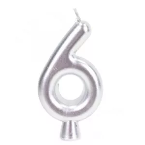 נר יום הולדת - 6 - כסף