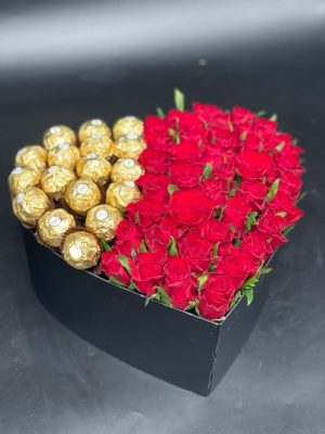מארז מתוק ורדים + פררה