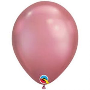 בלון הליום גומי - כרום - ורוד