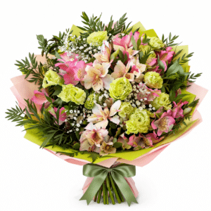 זר פרחים נגיעות של אביב