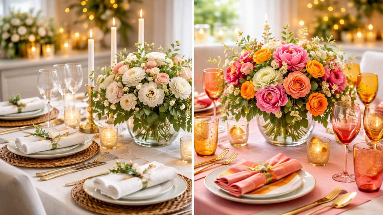 איך לעצב שולחן חג צבעוני