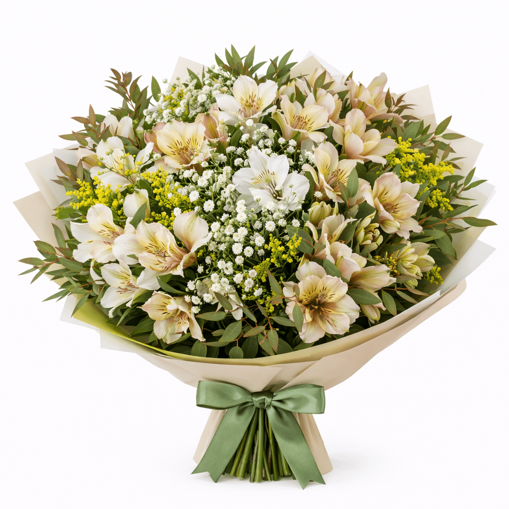 זר פרחים נגיעה בטבע